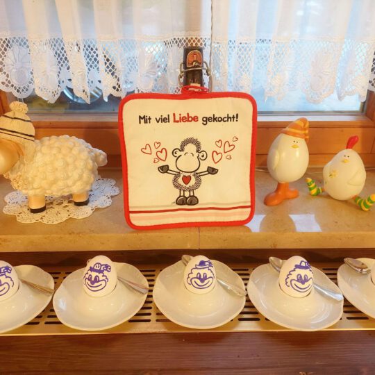 Lachende Frühstückseier